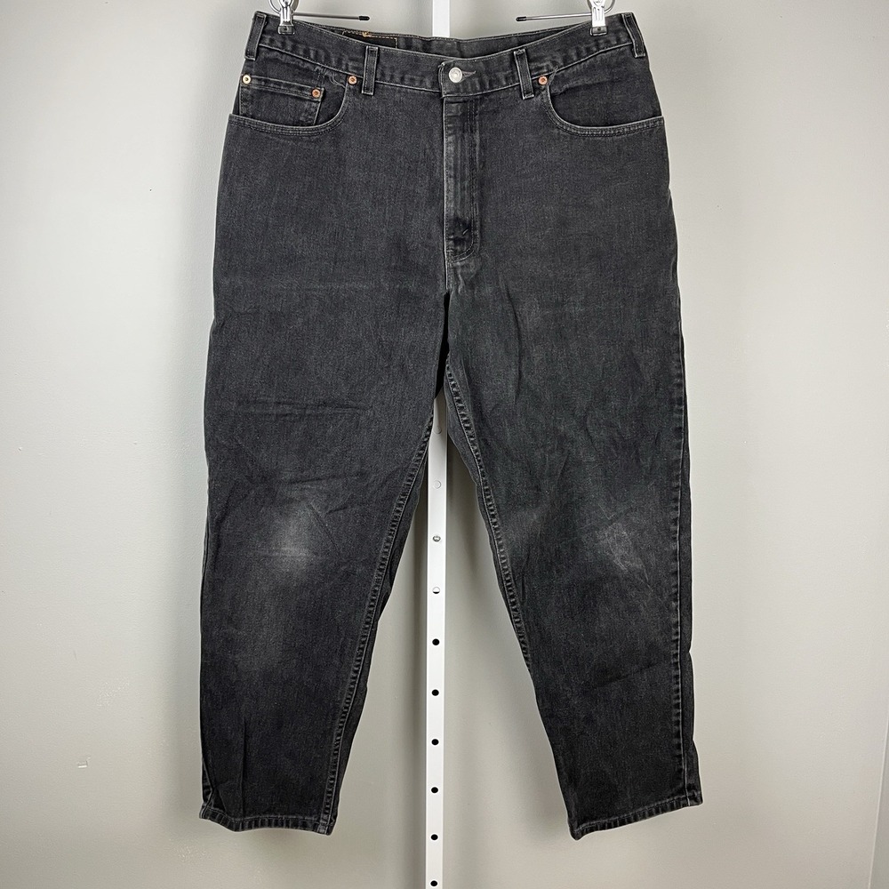Vintage Levi's 560 Loose Fit Black Denim Jeans Mens 38x32 Tapered Leg Y2K USA